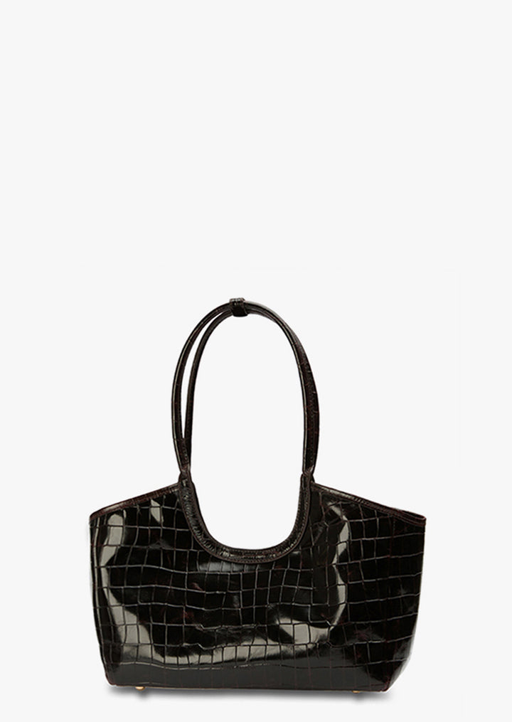 Kiki Burgundy Croc Shine