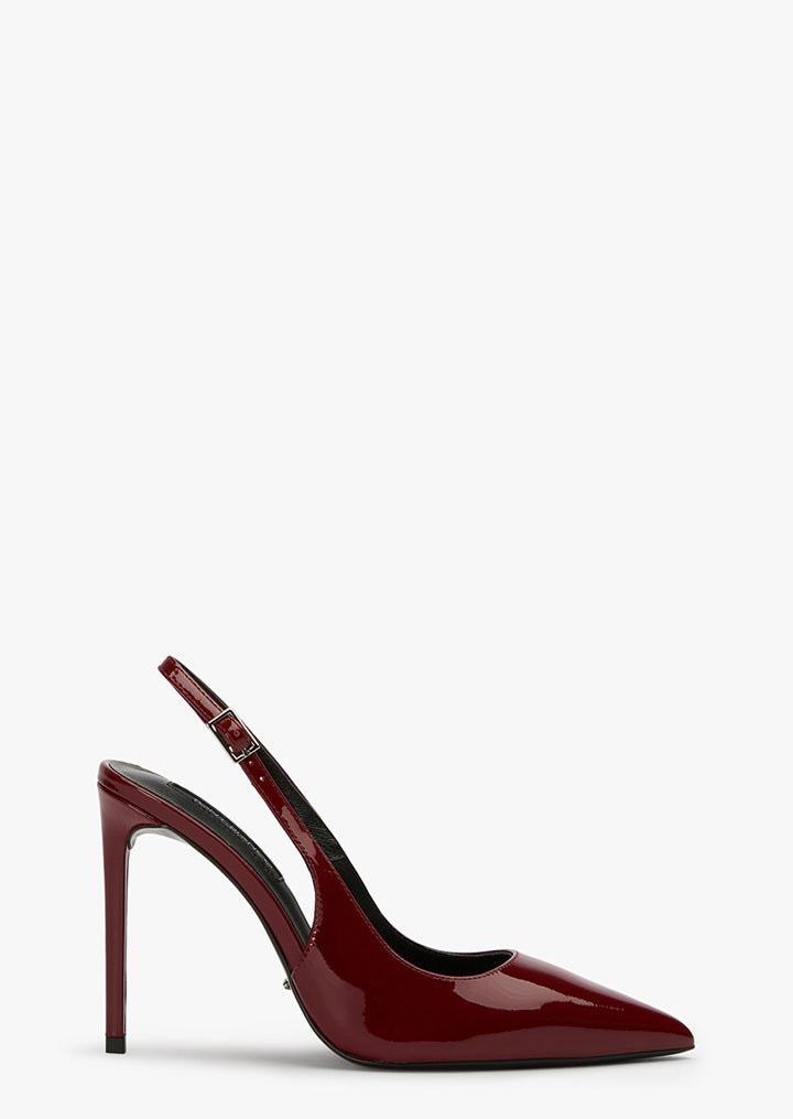 Asti Bordeaux Patent Heels