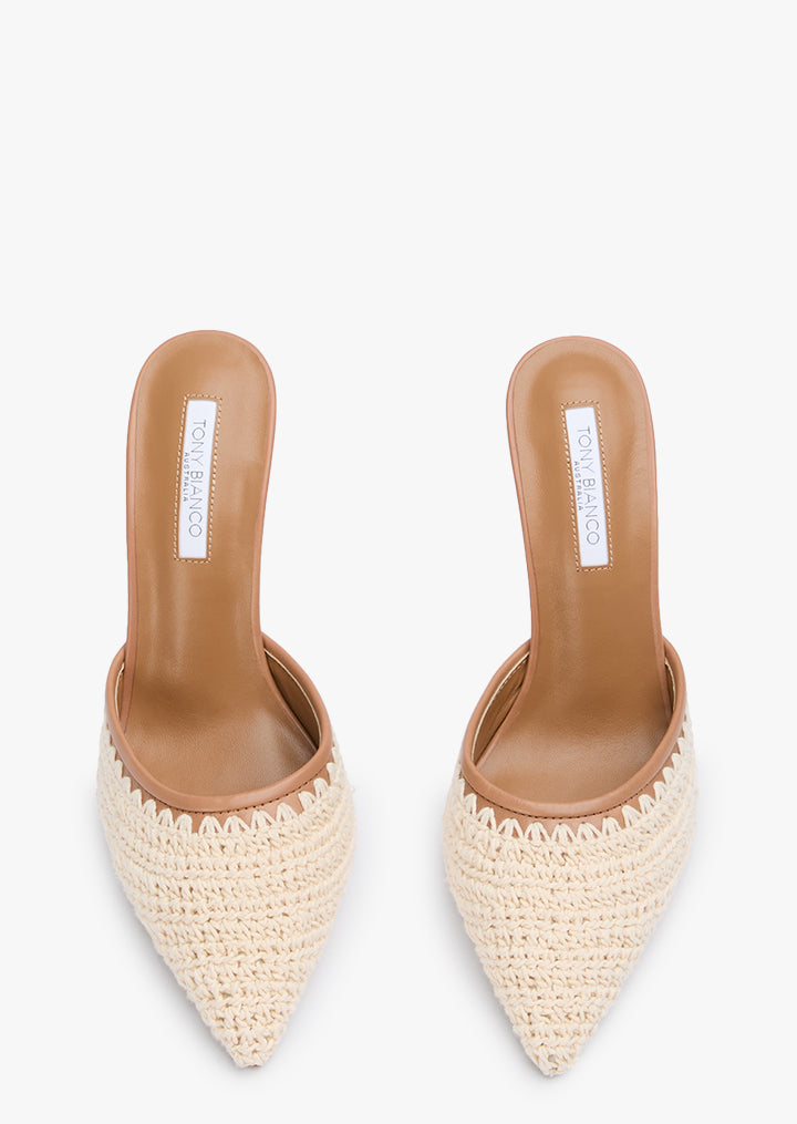 Ava Natural Crochet/Tan