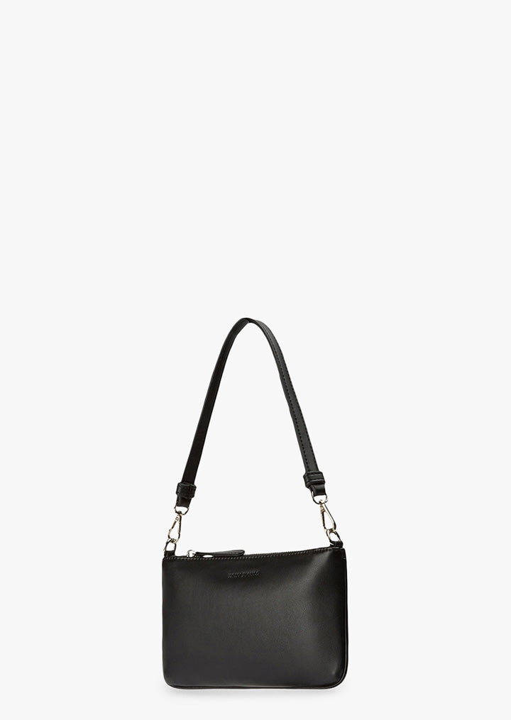 Banjo Black Leather Shoulder Bag