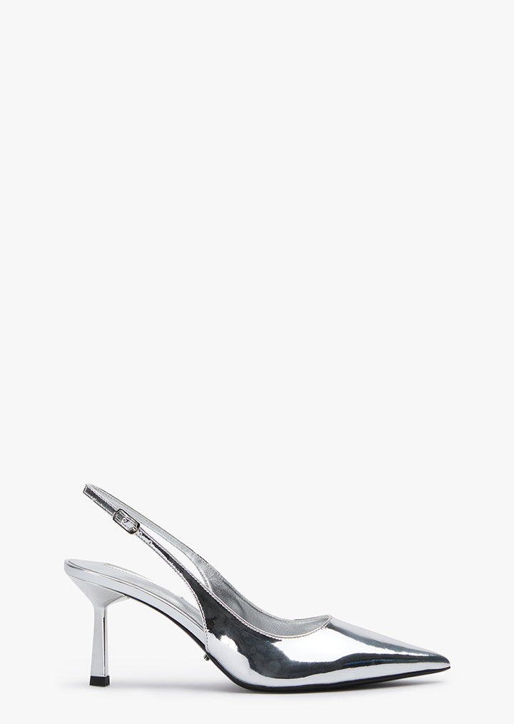 Baz Silver Shine Heels