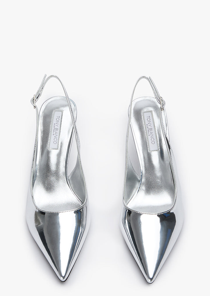 Baz Silver Shine Heels