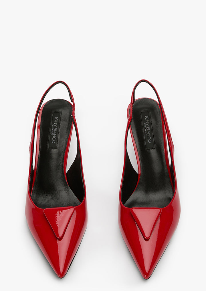 Bertie Chilli Patent Heels