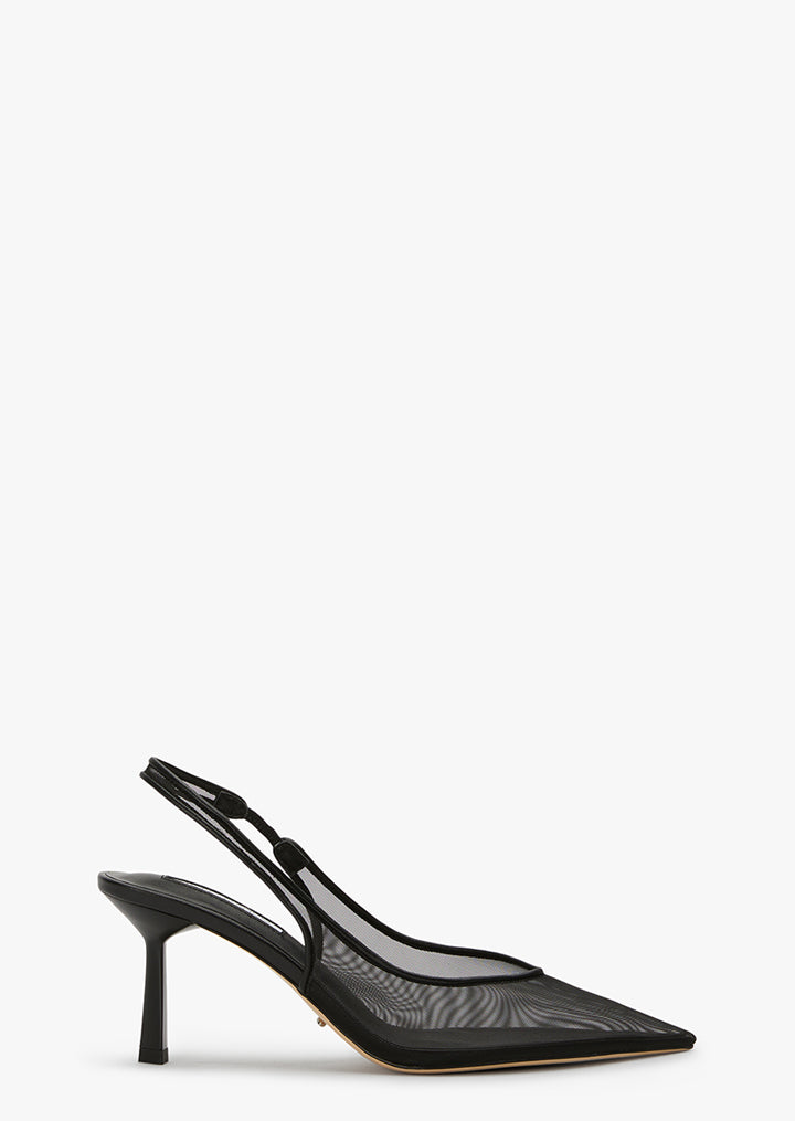 Breeze Black Nylon Heels