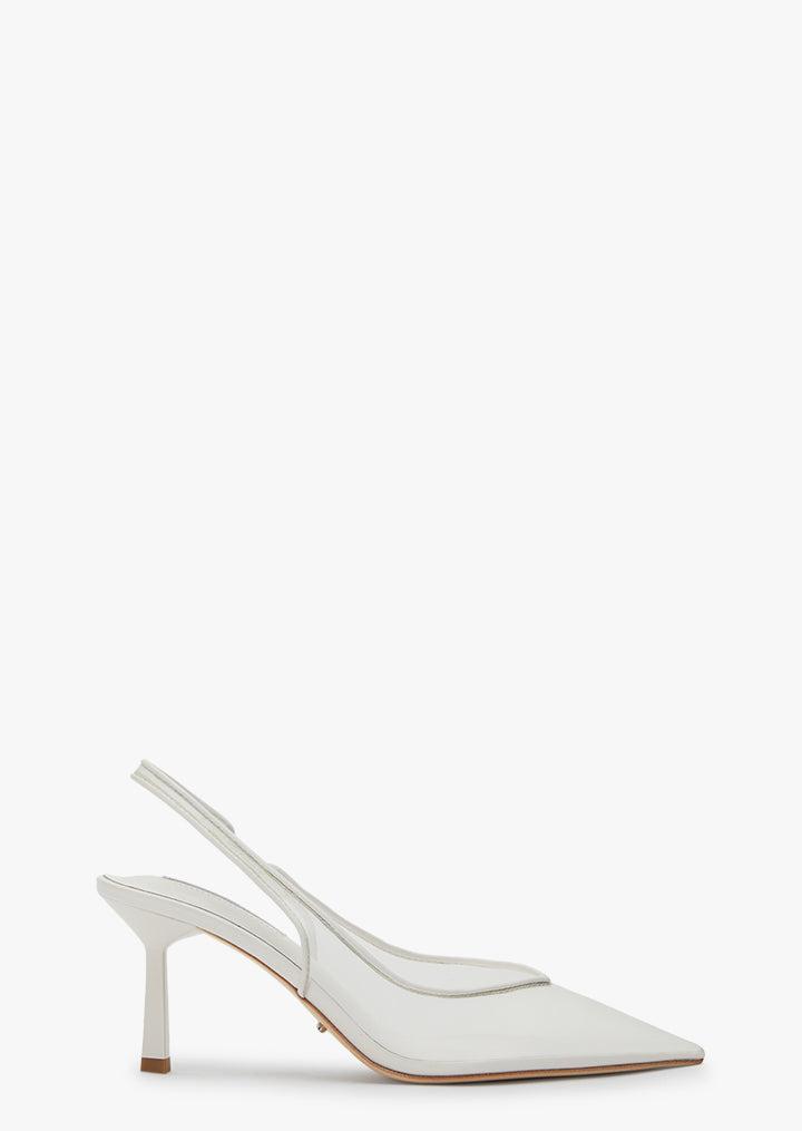 Breeze White Nylon Heels