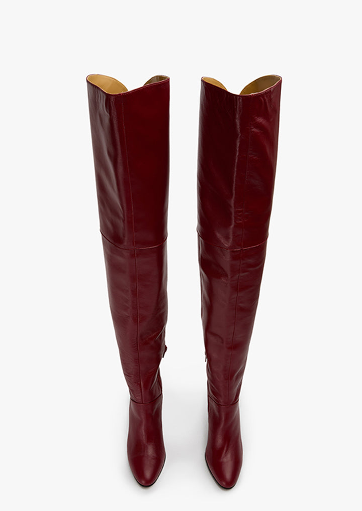 Briar Bordeaux Nappa Long Boots