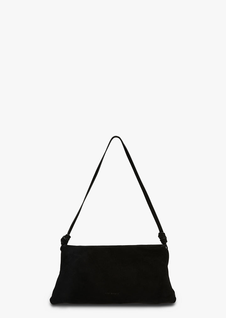 Cassey Black Suede Shoulder Bag