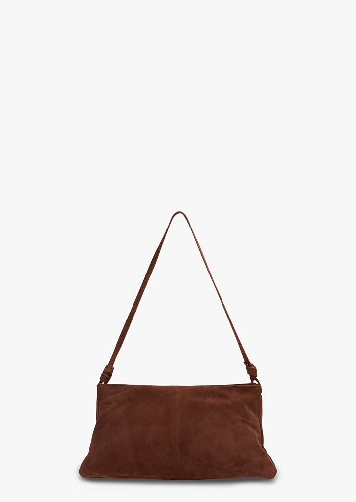 Cassey Walnut Suede Shoulder Bag