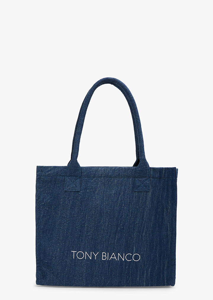 Claire Blue Denim Tote Bag