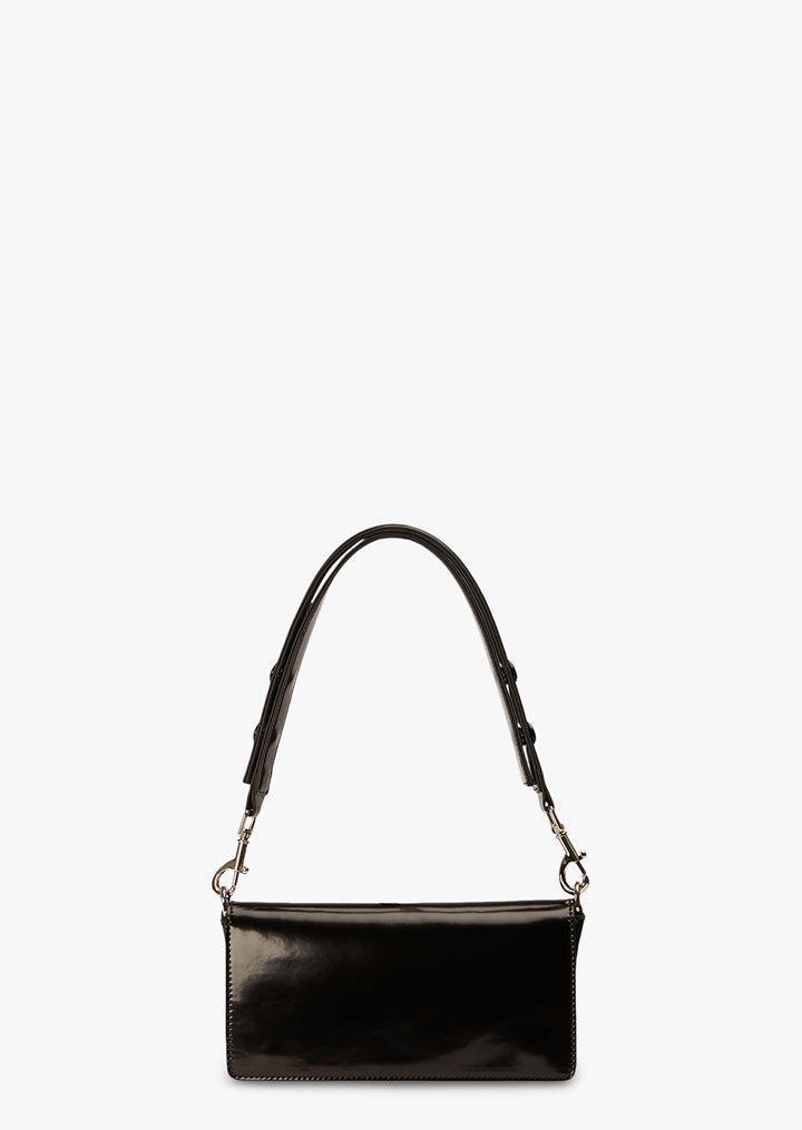 Clove Black Hi Shine Shoulder Bag