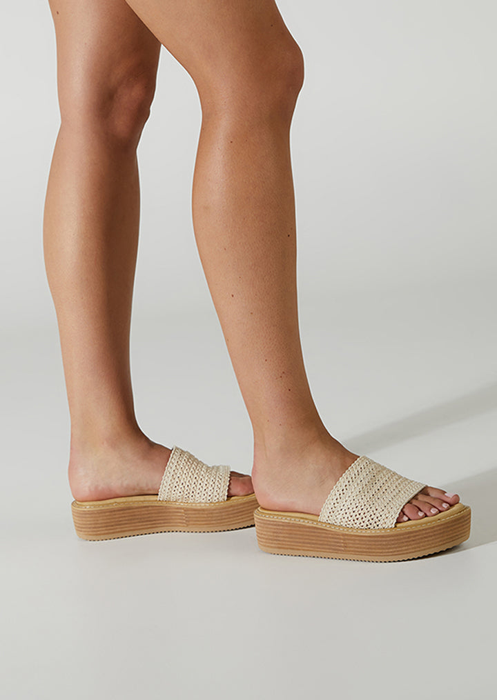 Eleni Natural Crochet Sandals