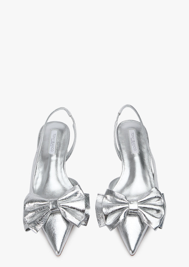 Ella Silver Vintage Metal Flats