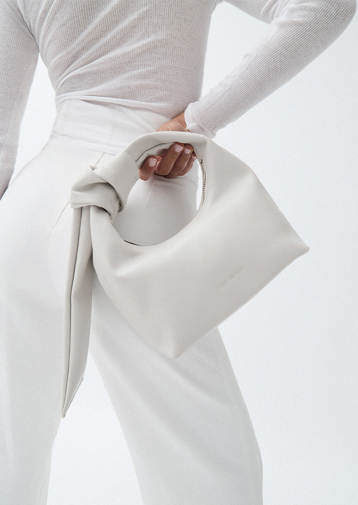 Elsa White Nappa Shoulder Bag