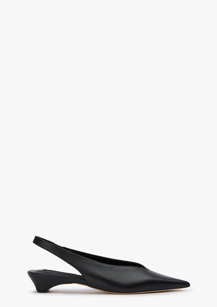 Esmae Black Nappa Flats