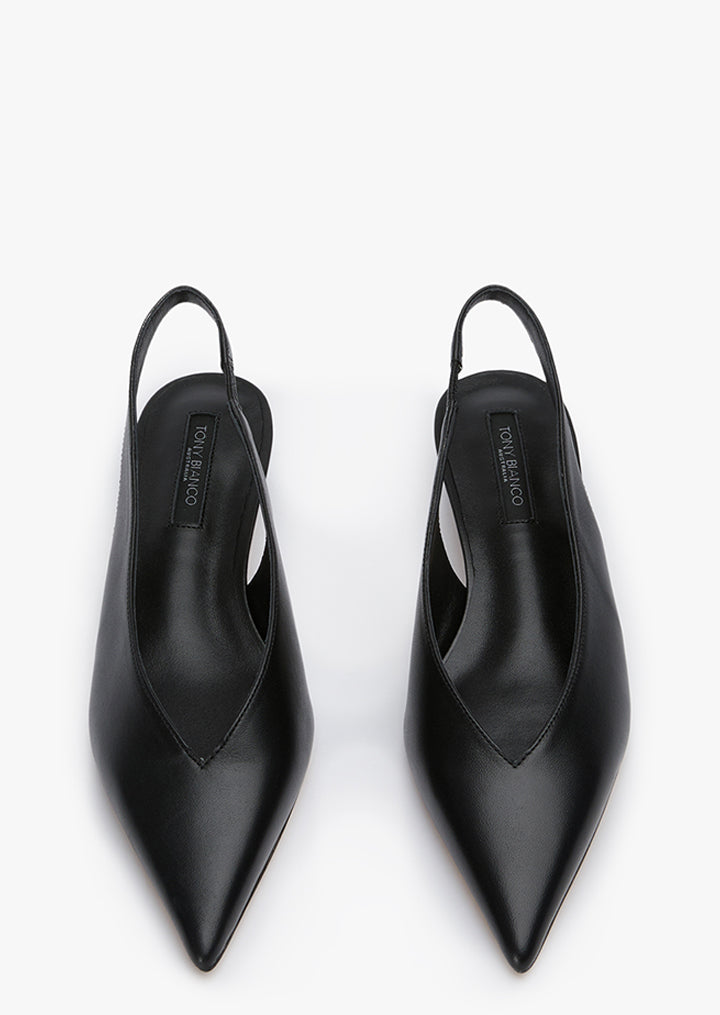 Esmae Black Nappa Flats