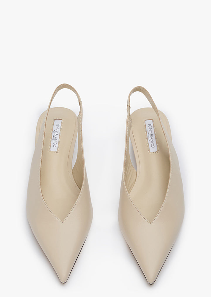 Esmae Vanilla Nappa Flats