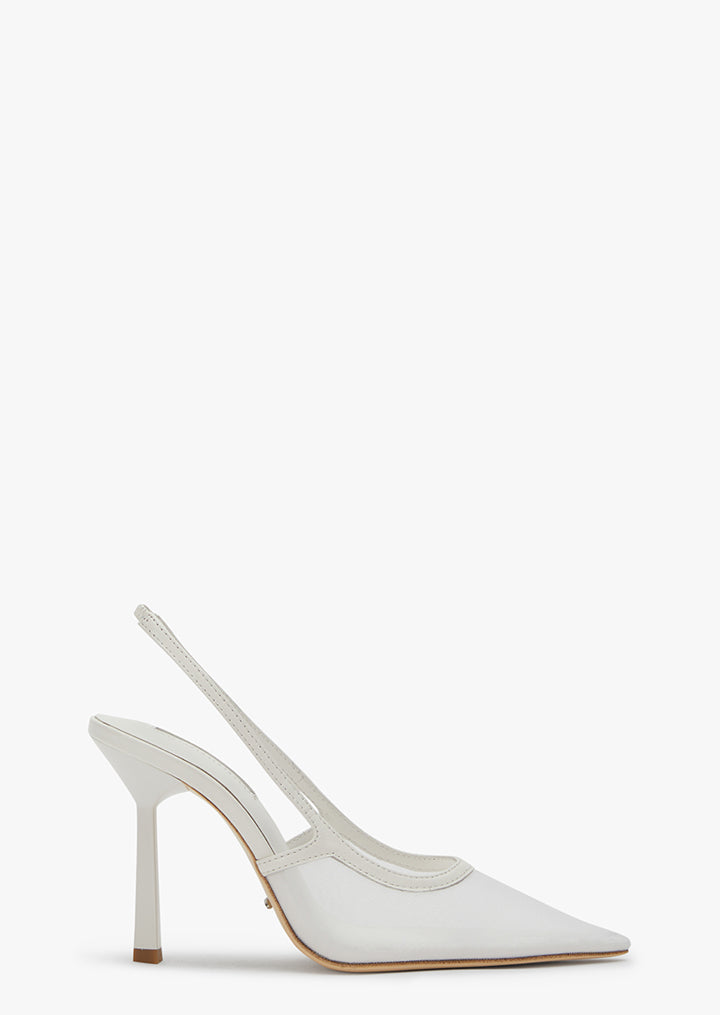 Glide White Nylon Heels