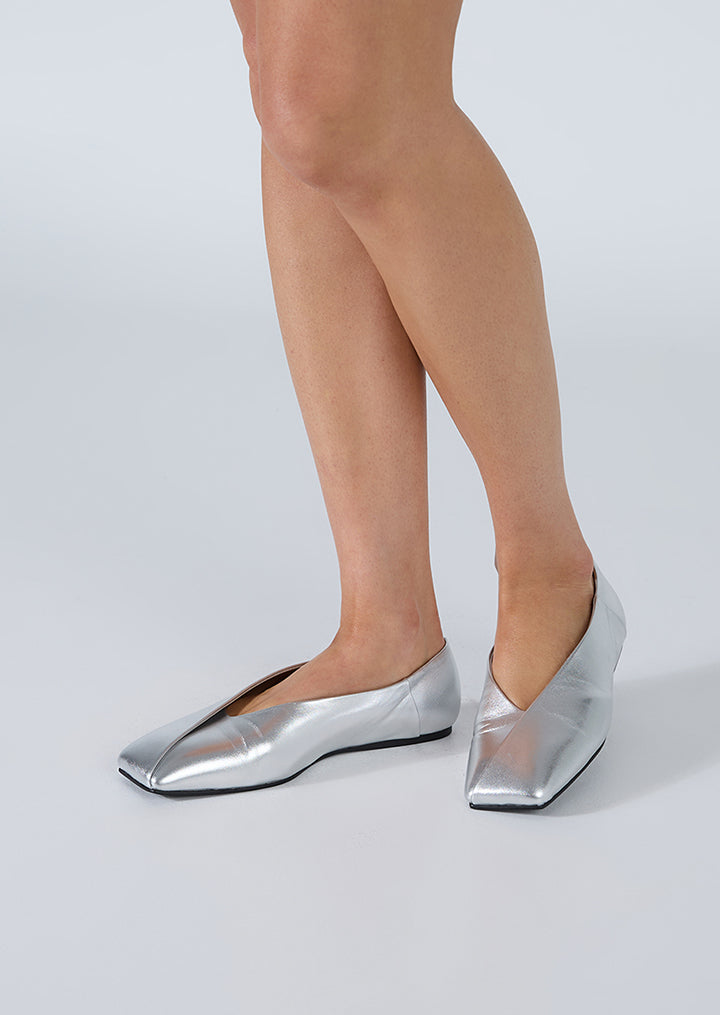 Hanna Silver Nappa Metallic