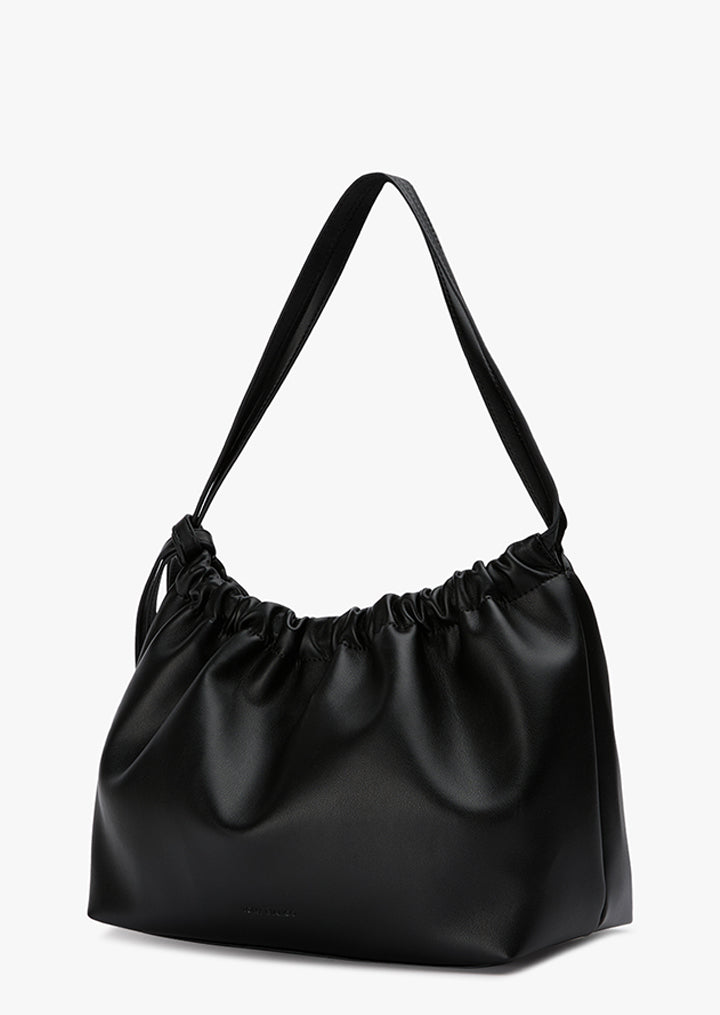 Jean Black Nappa Shoulder Bag