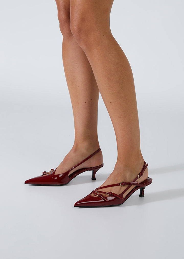 Koko Bordeaux Patent Heels