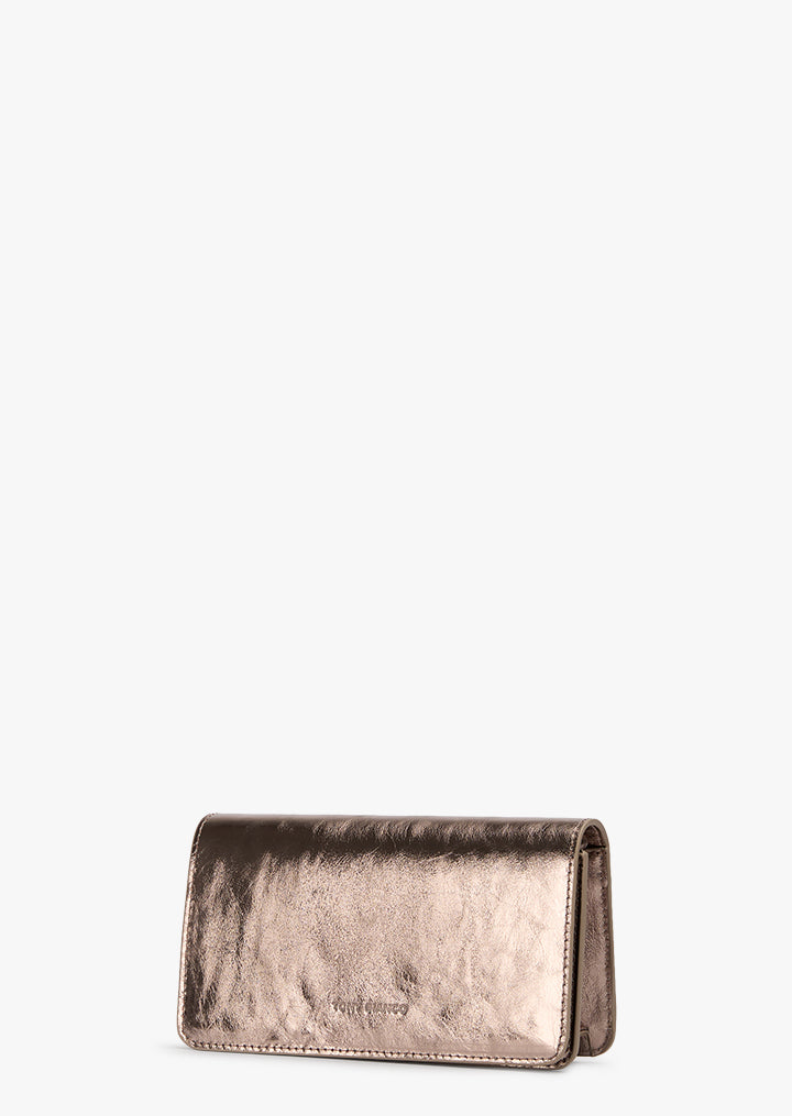 Mags Gunmetal Shine Shoulder Bag