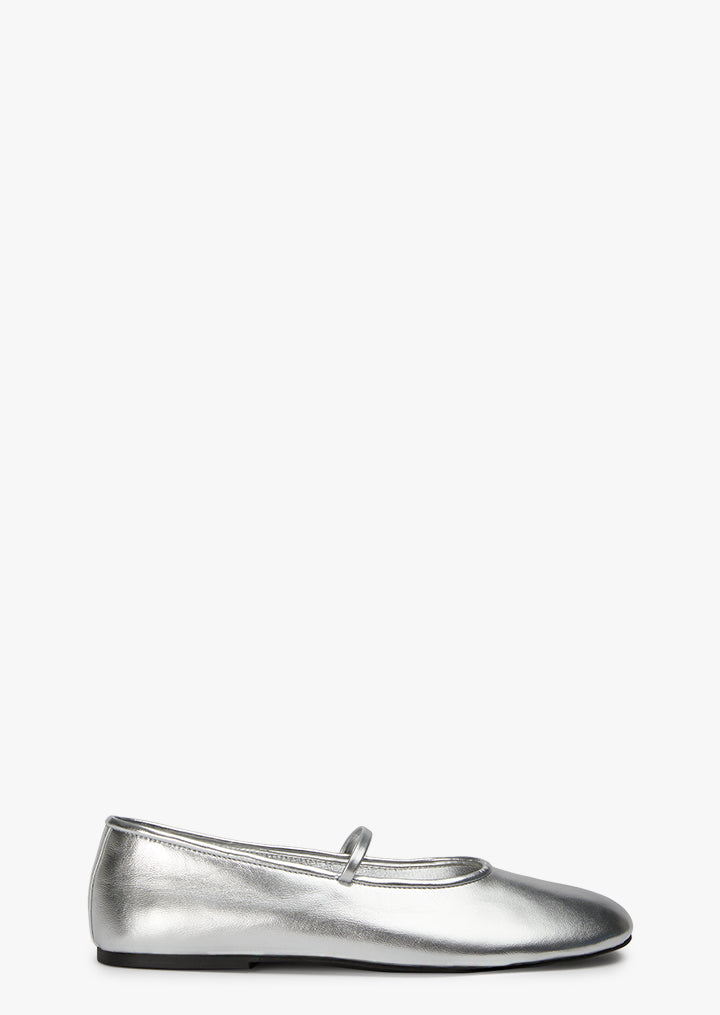 Martinez Silver Shimmer Flats