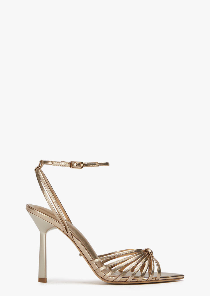 Maxos Amber Nappa Metallic Heels