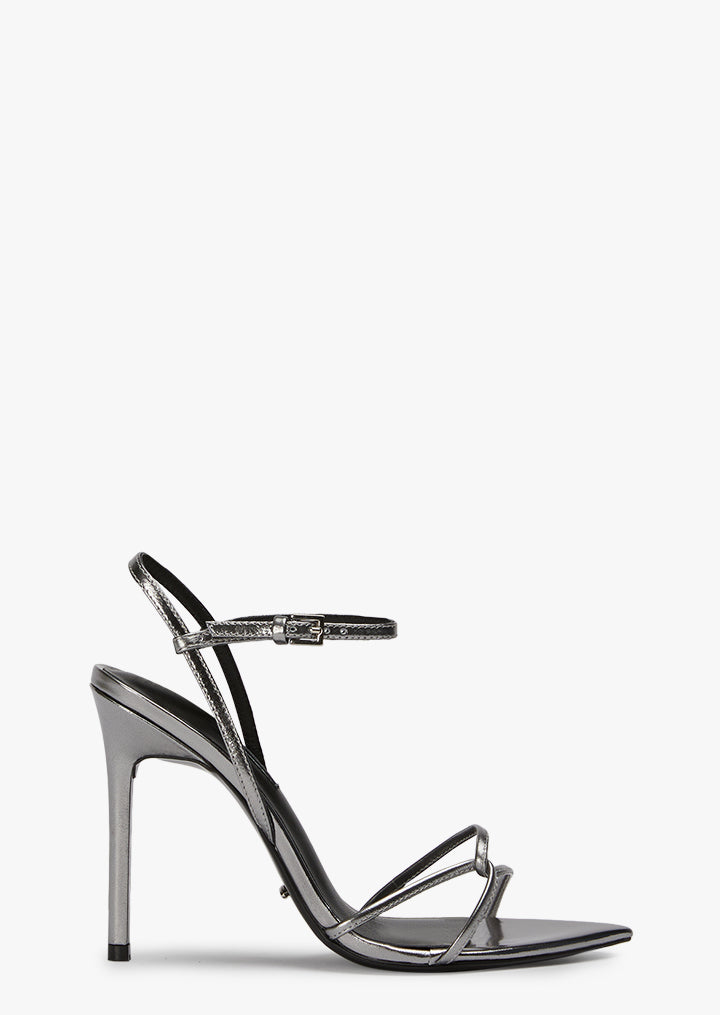 Maya Gunmetal Glimmer Heels