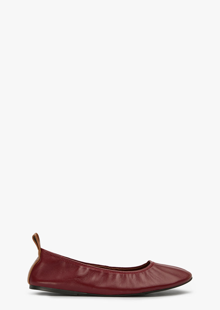 Mitzi Bordeaux Nappa Flats