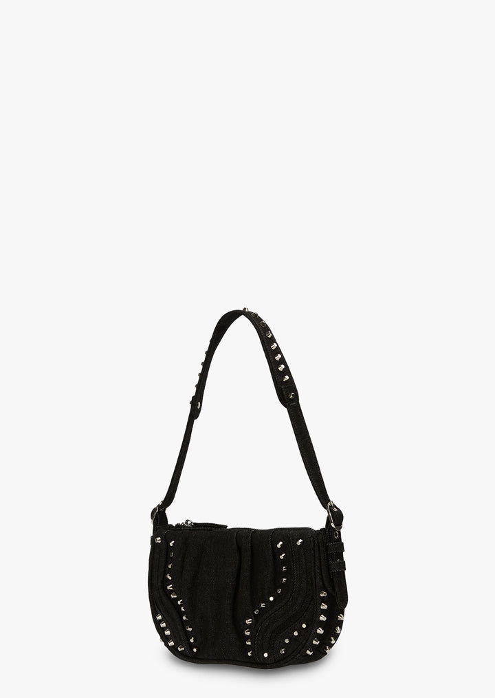 Montreal Black Denim Shoulder Bag