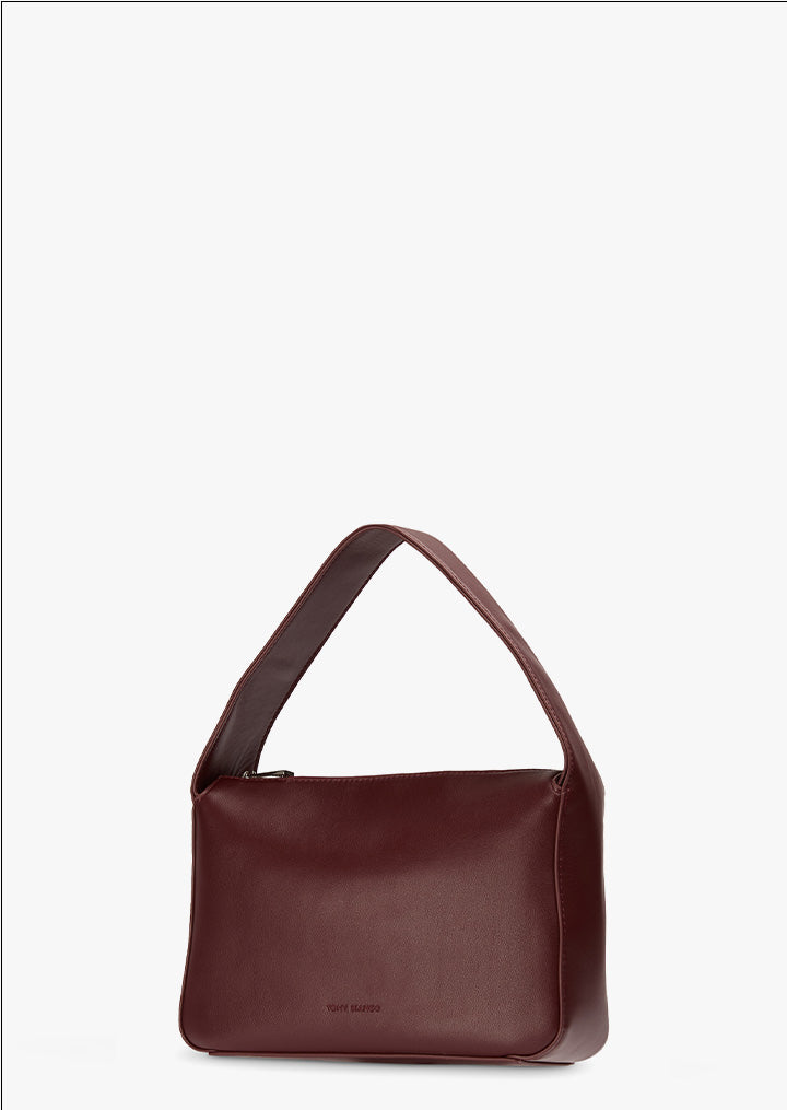 Natalie Bordeaux Nappa Shoulder Bag