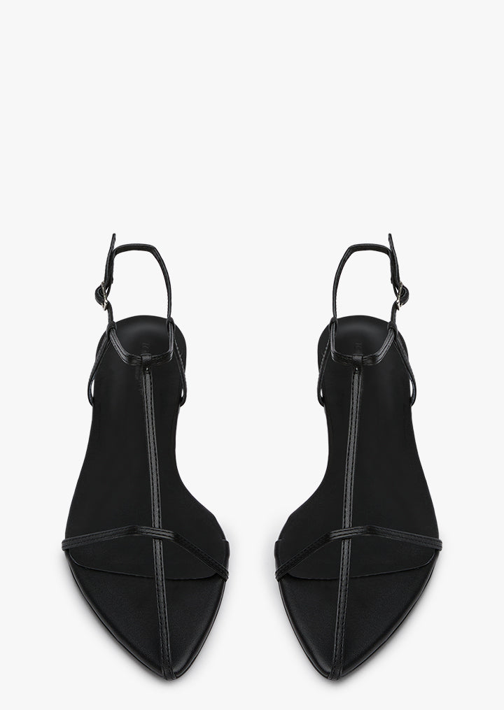 Noho Black Nappa Flats