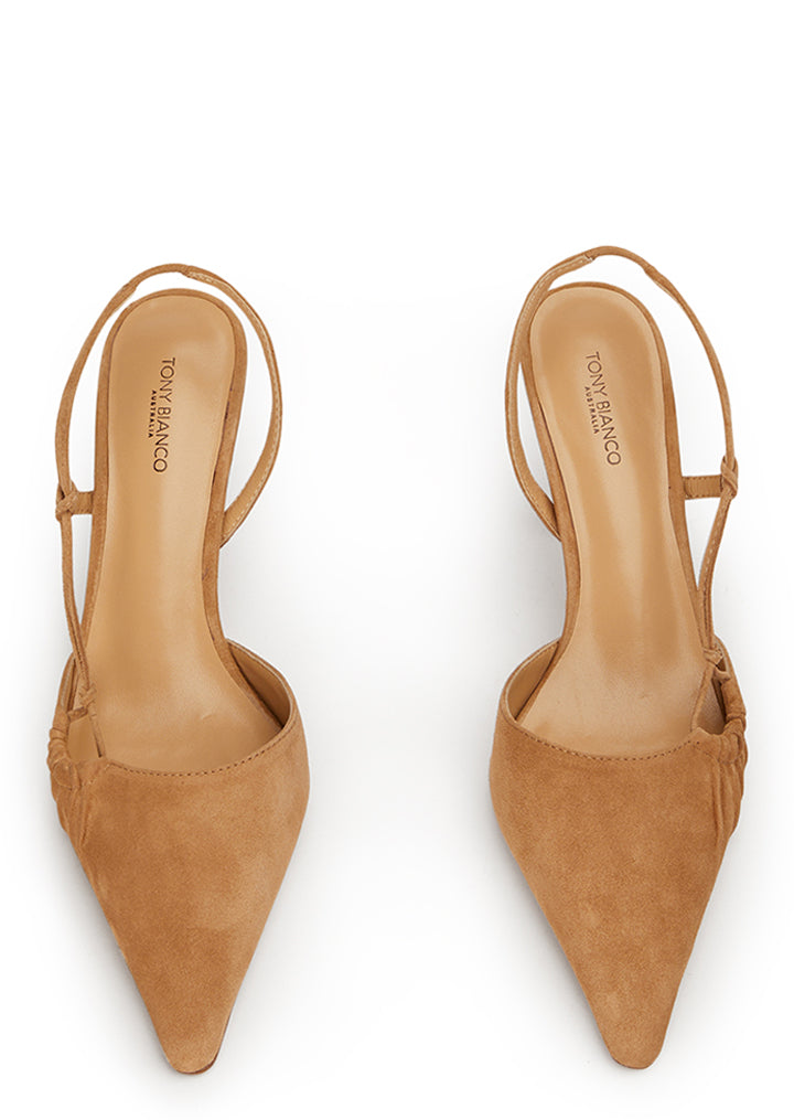 Sakai Butterscotch Suede Heels