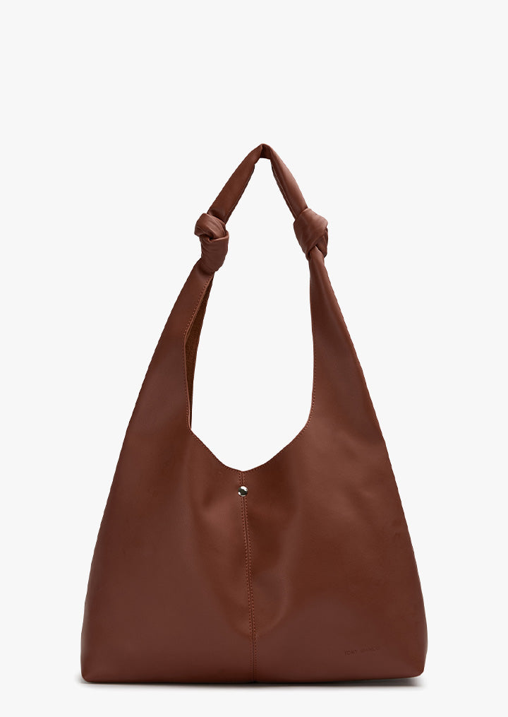 Sara Cognac Nappa Tote Bag