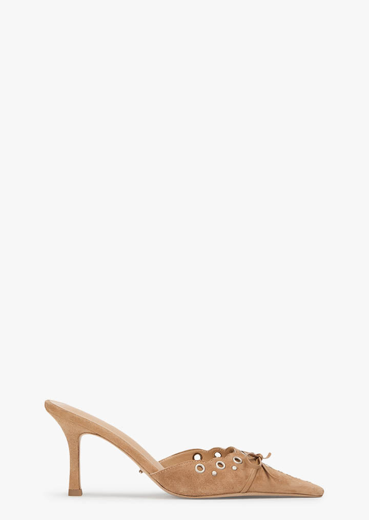 Shae Butterscotch Suede Heels