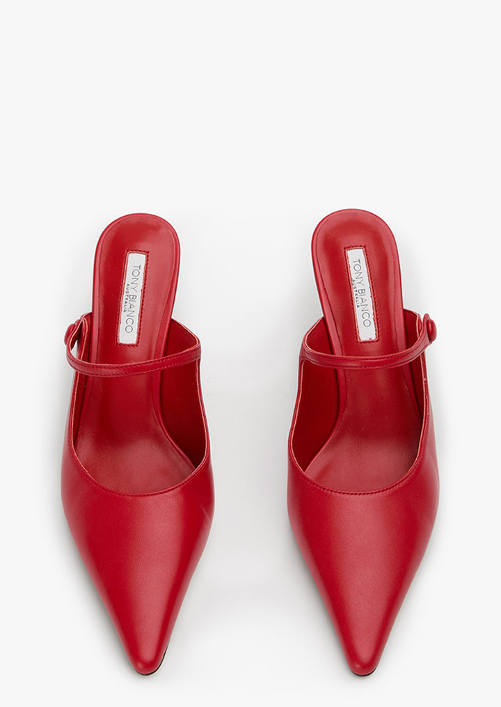 Stormy Ruby Nappa Heels