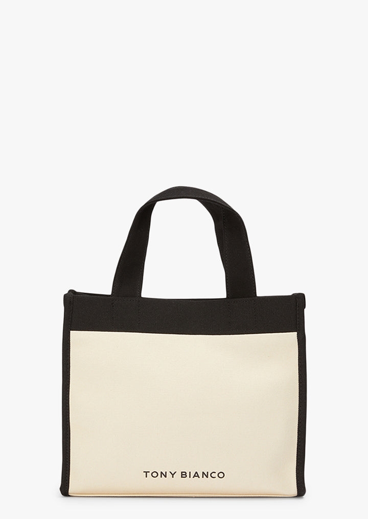 Teagan Black/Beige Tote Bag