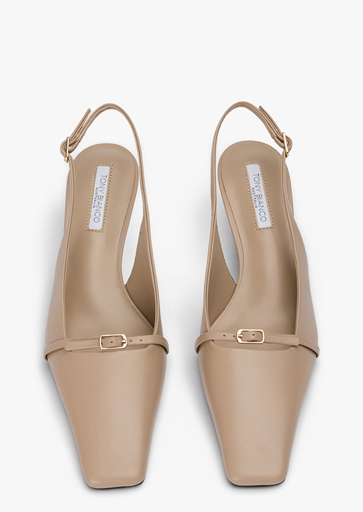 Zena Bisque Nappa Heels