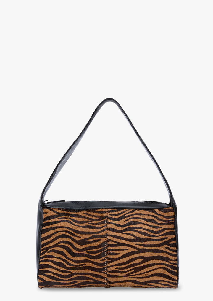 Zoey Brown Zebra/Black Nappa