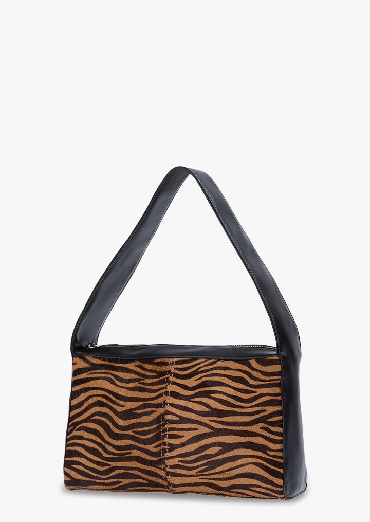 Zoey Brown Zebra/Black Nappa