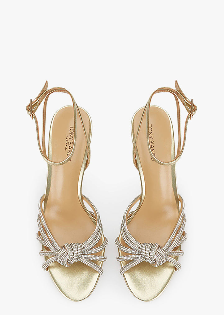 Helena Gold Nappa Metallic Heels